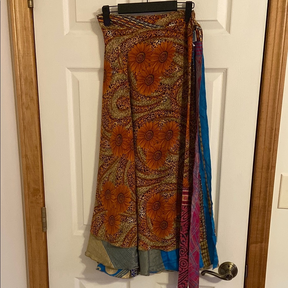 Bohemian Floral Maxi Skirt - Multicolor